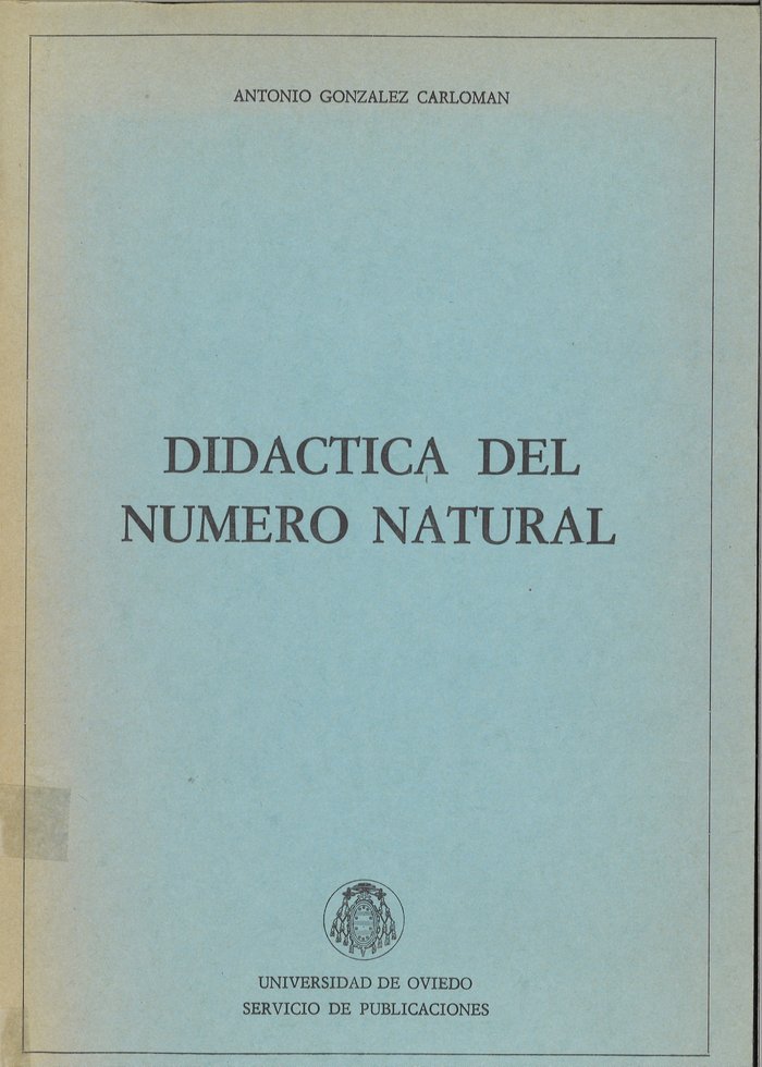 Didáctica del número natural, de González Carlomán | portada del libro
