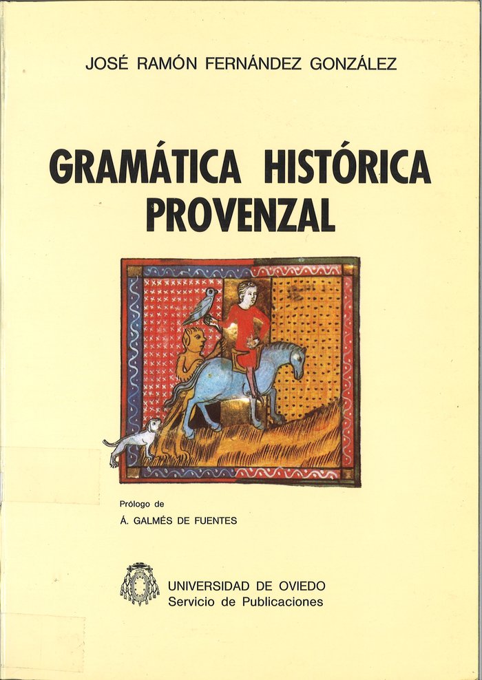 Gramática histórica provenzal, de Fernández González | portada del libro