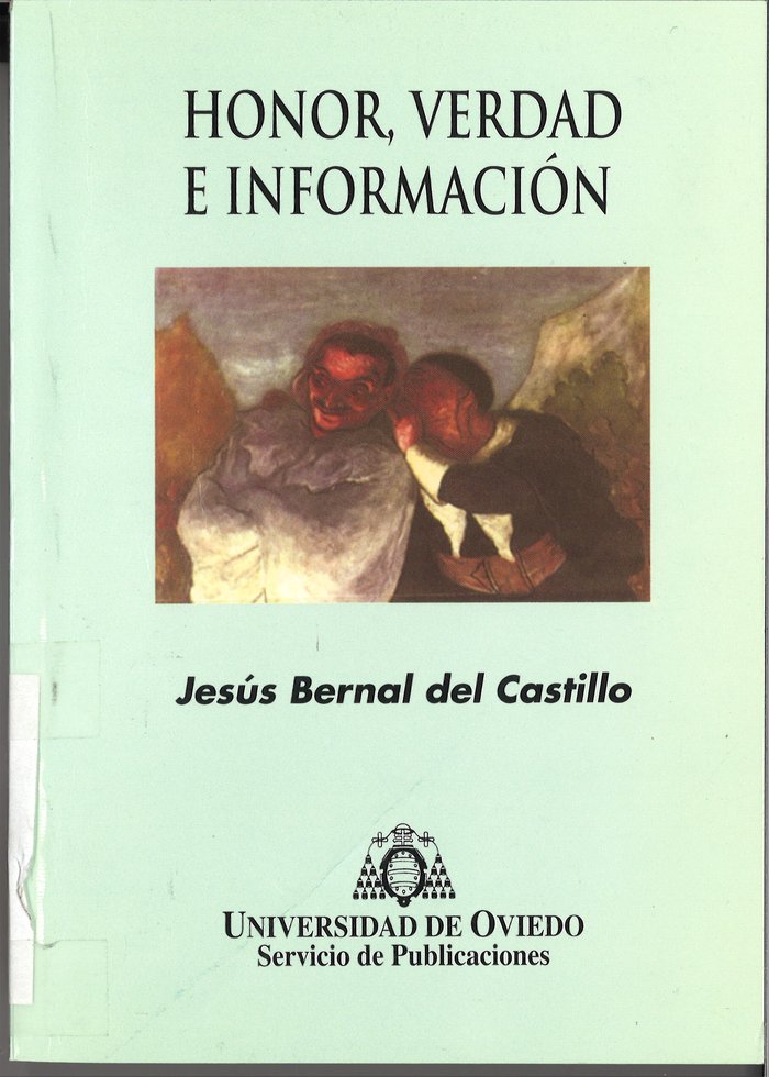 Honor, verdad e información, de Bernal del Castillo | portada del libro