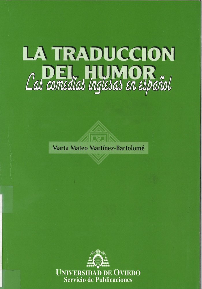 La traducción del humor: las comedias inglesas en español, de Mateo Martínez-Bartolomé | portada del libro