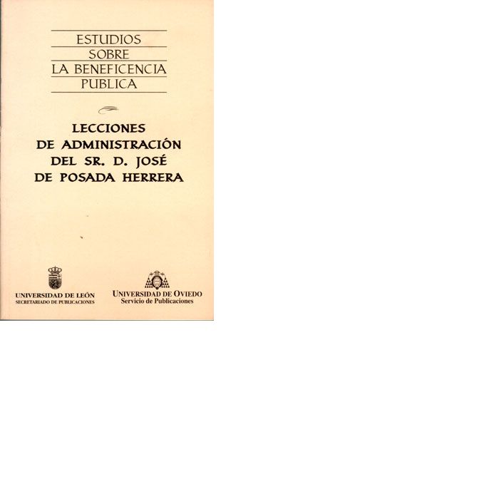 Lecciones de administración del señor don José de Posada Herrera, de Posada Herrera | portada del libro