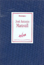 Homenaje a José Antonio Maravall, de C.I.S. | portada del libro