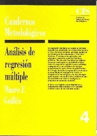 CUADERNOS MET.N-4 ANAL.REGRES., de CIS-CUAD.METODOLOGICOS | portada del libro