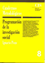 Programación de la investigación social, de Pons | portada del libro