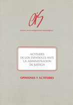 Actitudes de los españoles ante la administración de justicia, de Toharia, José Juan | portada del libro