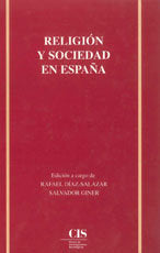 Religión y sociedad en España, de DIAZ-SALAZAR | portada del libro