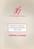 Representaciones de la sociedad española (1993-1994), de Cruz Cantero, Pepa | portada del libro