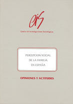 Percepción social de la familia en España, de Cruz Cantero, Pepa | portada del libro