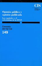 Opinión pública y opinión publicada, de Consuelo del Val Cid | portada del libro