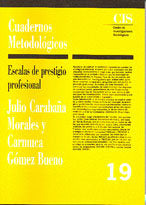 Escalas de prestigio profesional, de Carabaña Morales, Julio | portada del libro