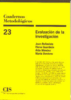 Evaluación de la investigación, de Bellavista, Joan | portada del libro
