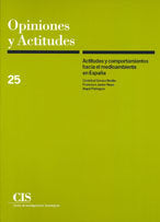 Actitudes y comportamientos hacia el medioambiente en España, de Gómez Benito, Cristóbal | portada del libro