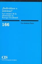 ¿Individuos o sistemas?, de Anduiza Perea, Eva | portada del libro