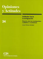Actitudes hacia la inmigración, de Gimeno Giménez, Leonor | portada del libro