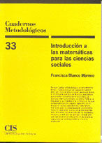 Introducción a las matemáticas para las ciencias sociales, de Blanco Moreno, Francisca | portada del libro