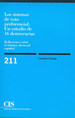 Los sistemas de voto preferencial, de Ortega, Carmen | portada del libro