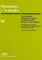 Las elecciones autonómicas vascas de abril de 2005, de Pérez-Nievas Montiel, Santiago | portada del libro