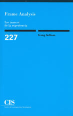 Frame Analysis, de Goffman | portada del libro