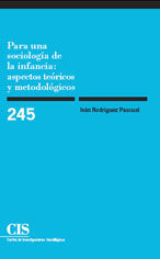 Para una sociología de la infancia, de Rodríguez Pascual, Iván | portada del libro