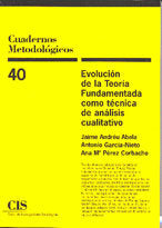 Evolución de la teoría fundamentada como técnica de análisis cualitativo, de Andréu Abela | portada del libro