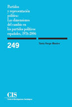 Partidos y representación política, de Verge Mestre, Tània | portada del libro