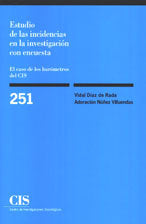 Estudio de las incidencias en la investigación con encuesta, de Díaz de Rada, Vidal | portada del libro