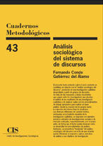 Análisis sociológico del sistema de discursos, de Conde Gutiérrez del Álamo | portada del libro