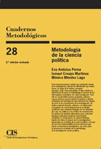 Metodología de la Ciencia Política, de Anduiza Perea | portada del libro
