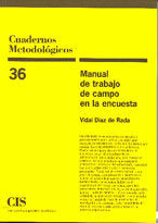 Manual de trabajo de campo en la encuesta, de Díaz de Rada, Vidal | portada del libro