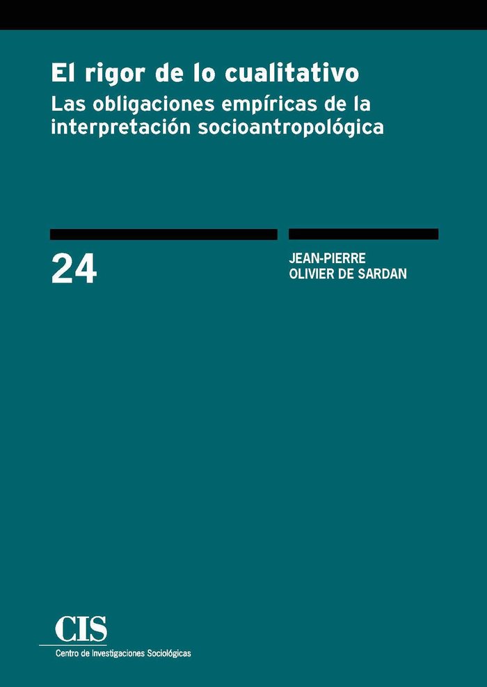 El rigor de lo cualitativo, de Olivier de Sardan | portada del libro
