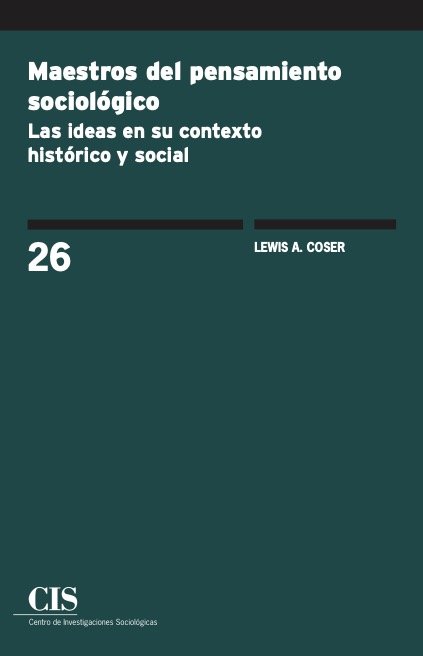 Maestros del pensamiento sociológico, de Coser | portada del libro