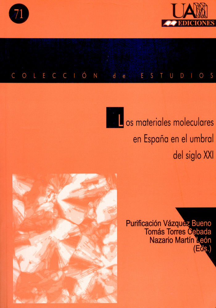 Los materiales moleculares en España en el umbral del S.XIX, de Martín | portada del libro