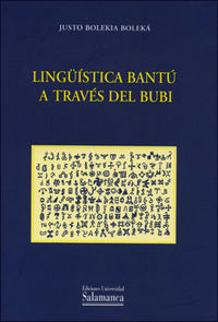 Lingüística Bantú a través del Bubi, de Bolekia Boleká | portada del libro
