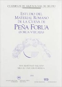 Estudios del material romano de la Cueva de Peña Forua, de Martínez | portada del libro