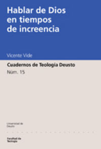 Hablar de Dios en tiempos de increencia, de Vide | portada del libro