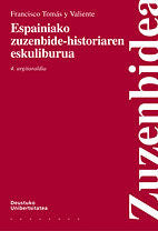 Espainiako zuzenbide-historiaren eskuliburua, de Tomás y Valiente | portada del libro
