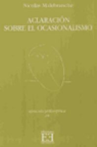 Aclaración sobre el ocasionalismo, de Malebrache, Nicolas | portada del libro