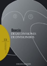 De las divisiones, de Boecio, Anicio Manlio Torcuato Severino | portada del libro