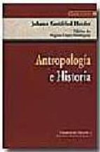 Antropología e historia, de Johann Gottfried Herder | portada del libro