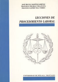 Lecciones de procedimiento laboral, de Martínez Jiménez | portada del libro