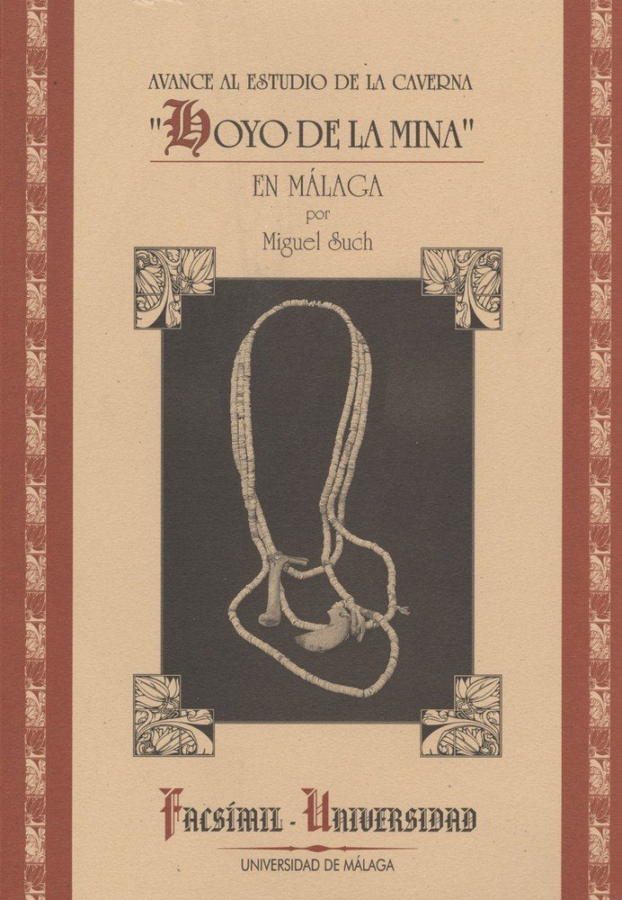 Avance al estudio de la caverna "Hoyo de la Mina" en Málaga, de Such | portada del libro
