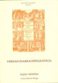Verdad (Narración) Justicia, de Calvo González | portada del libro
