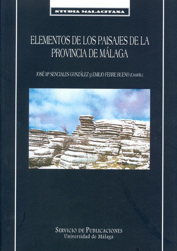 Elementos de los paisajes de la provincia de Málaga, de Senciales González | portada del libro
