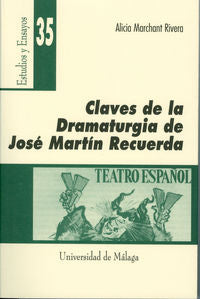 Claves de la dramaturgia de José Martín Recuerda, de Marchant Rivera | portada del libro