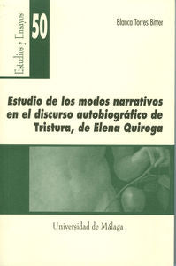 Estudios de los modos narrativos en el discurso autobiográfico de [Tristura], de Elena Quiroga, de Torres Bitter | portada de