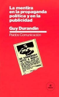 La mentira en la propaganda política y en la publicidad, de Durandin | portada del libro