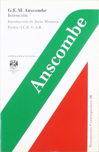 Intención, de ANSCOMBE | portada del libro