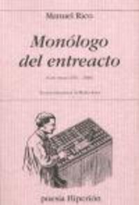 Monólogo del entreacto, de Rico | portada del libro