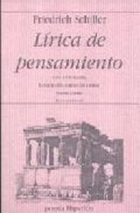 Lírica de pensamiento, de Schiller | portada del libro