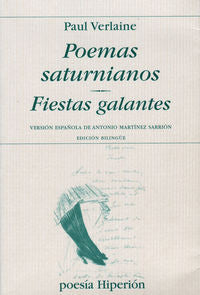 POEMAS SATURNIANOS, de Verlaine | portada del libro